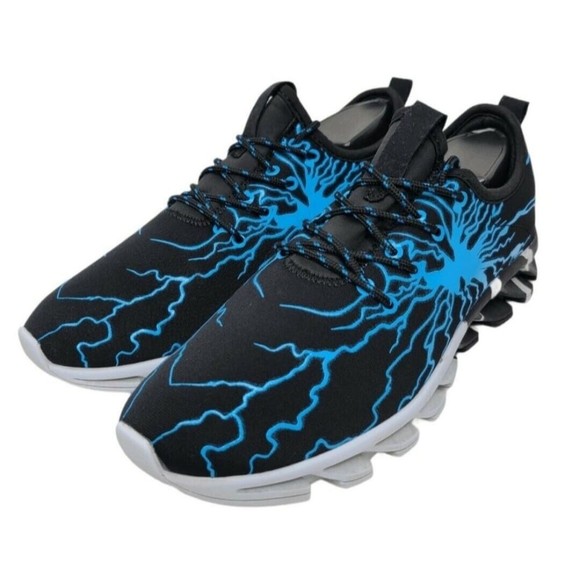 Bronax Mens Athletic Trainer Sneakers Lightning Graphic Sz. EU-46 US-12 - Picture 9 of 11